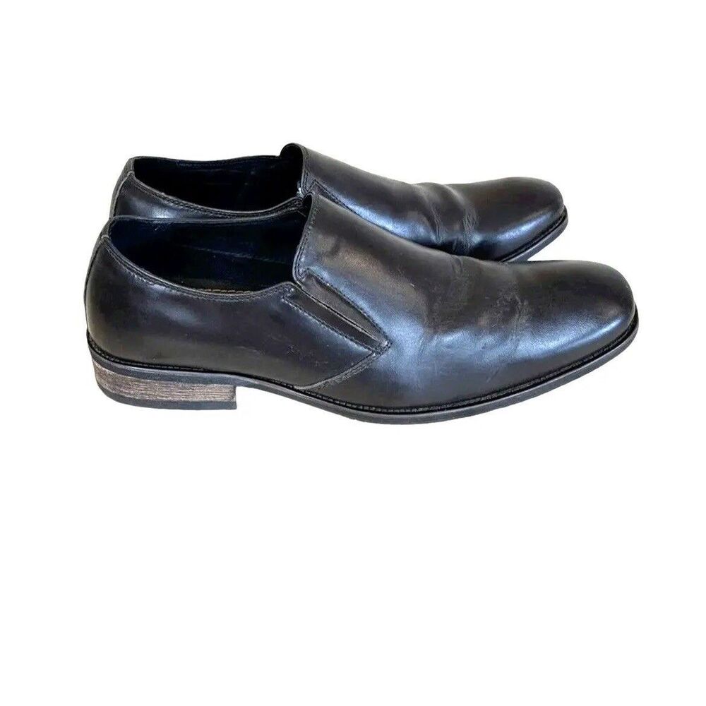 Robert Wayne Men's Size 9 Dark Brown Slip-On Loafers for Casual Dress